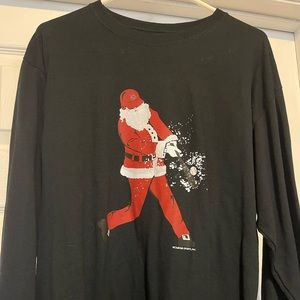 Chalk talk sports baseball Santa shirt worn only once